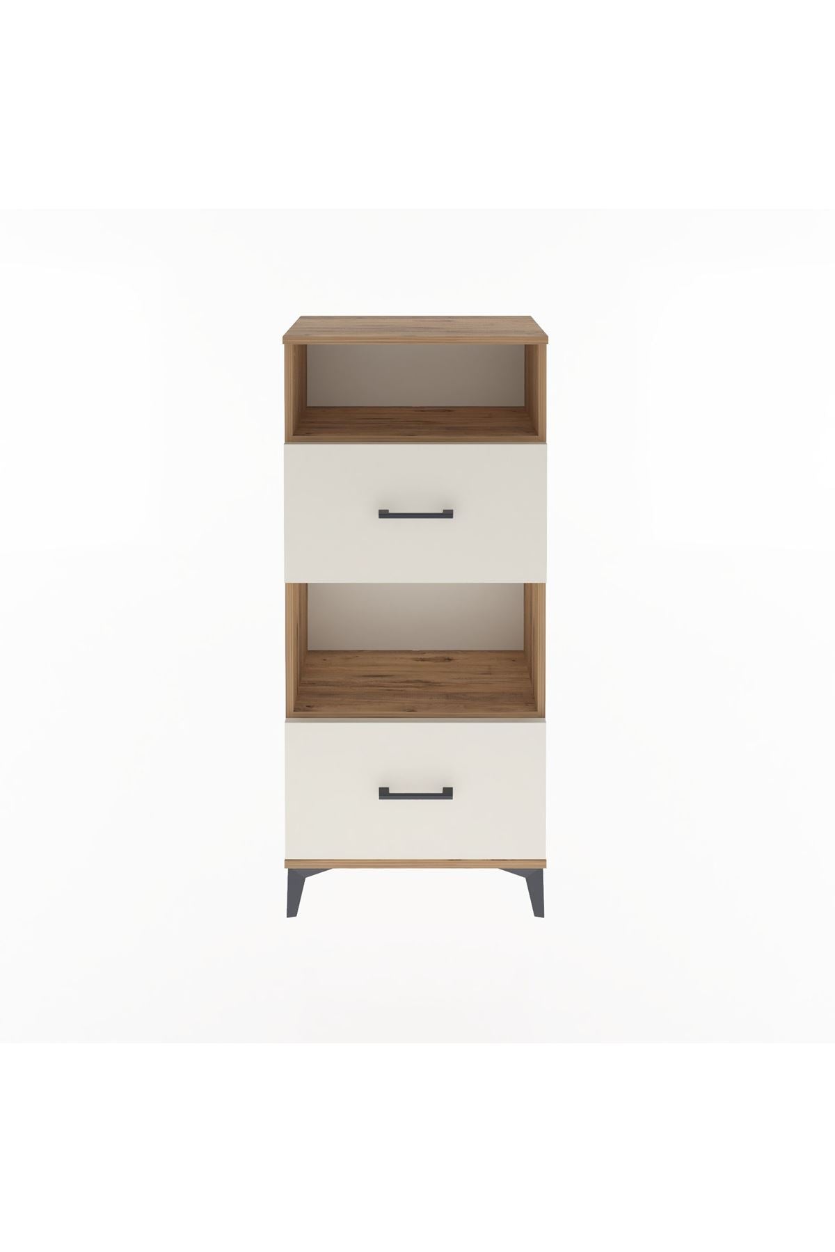 Arges Dolap 2 Raflı 2 Çekmeceli 60x30x134 Çam-Aytaşı