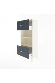 Arges Dolap 2 Raflı 2 Çekmeceli 60x30x134 Aytaşı-Antrasit