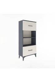 Arges Dolap 2 Raflı 2 Çekmeceli 60x30x134 Antrasit-Aytaşı