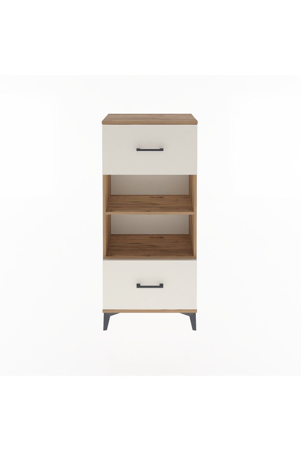 Arges Dolap 2 Raflı 2 Çekmeceli 60x30x134 Çam-Aytaşı