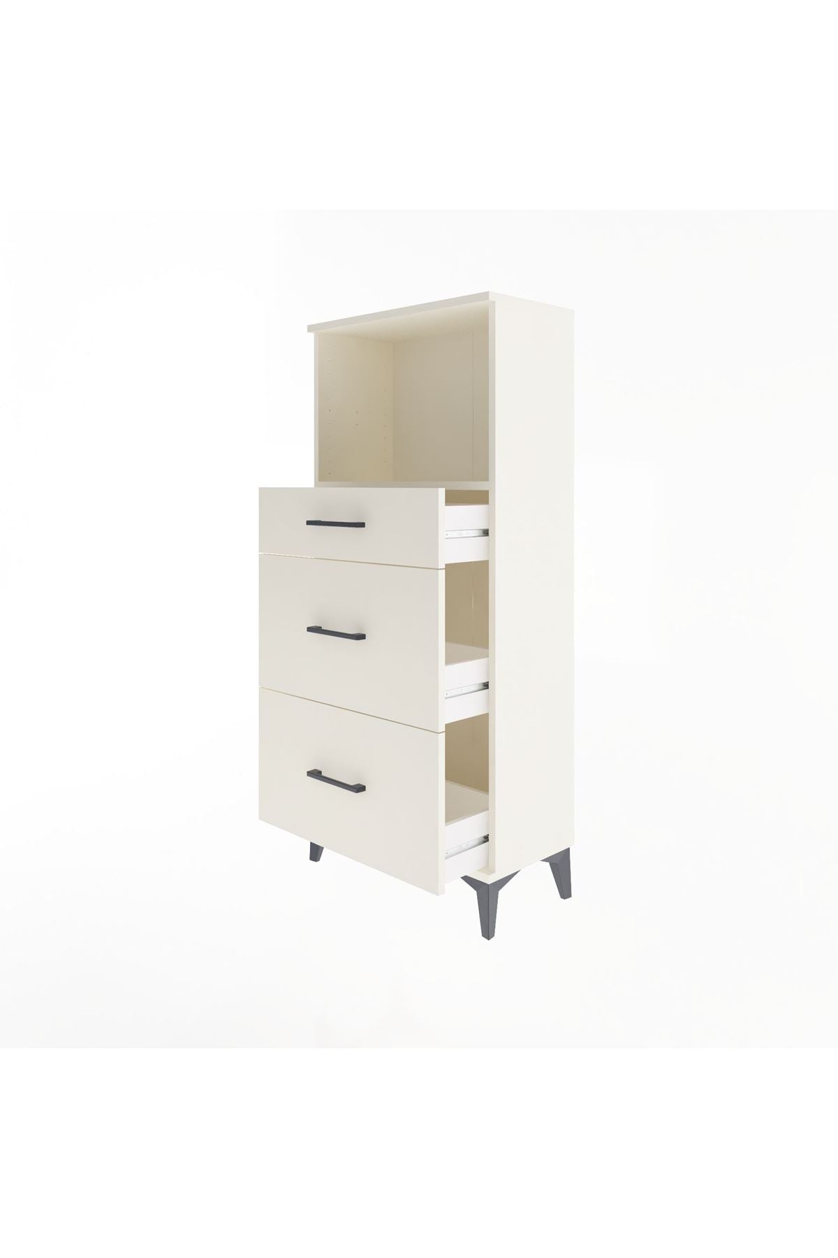 Arges Dolap Tek Raflı 3 Çekmeceli 60x30x134 Aytaşı-Aytaşı