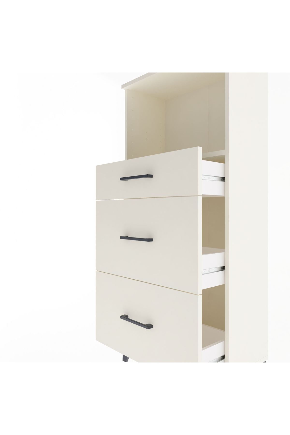 Arges Dolap Tek Raflı 3 Çekmeceli 60x30x134 Aytaşı-Aytaşı