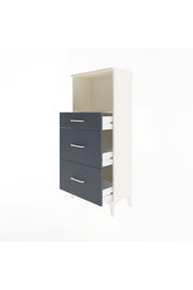 Arges Dolap Tek Raflı 3 Çekmeceli 60x30x134 Aytaşı-Antrasit