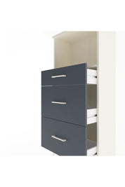 Arges Dolap Tek Raflı 3 Çekmeceli 60x30x134 Aytaşı-Antrasit