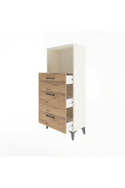 Arges Dolap Tek Raflı 3 Çekmeceli 60x30x134 Aytaşı-Çam