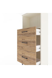 Arges Dolap Tek Raflı 3 Çekmeceli 60x30x134 Aytaşı-Çam