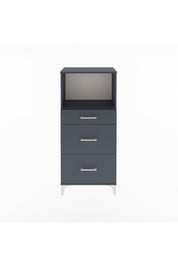 Arges Dolap Tek Raflı 3 Çekmeceli 60x30x134 Antrasit-Antrasit