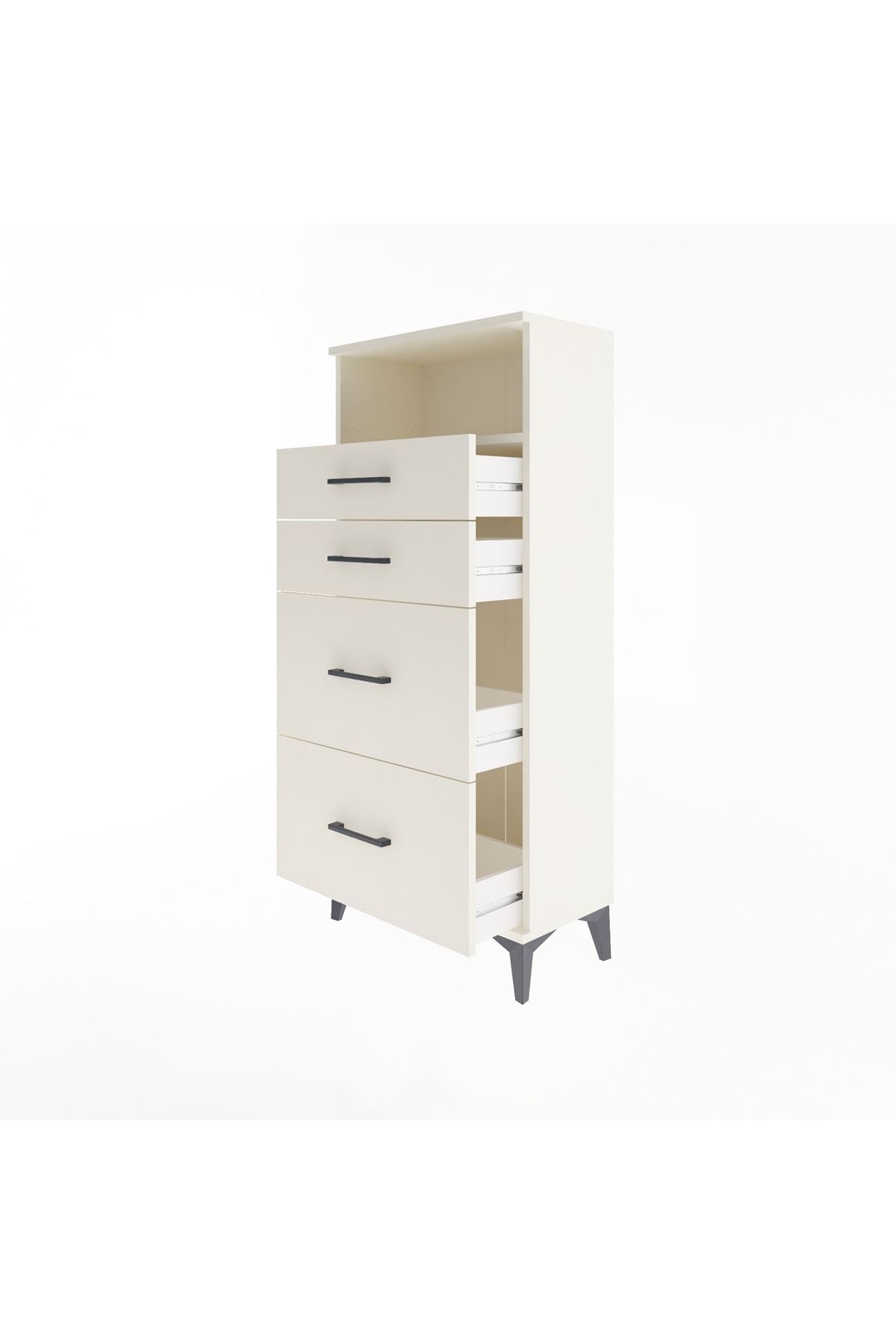 Arges Dolap Tek Raflı 4 Çekmeceli 60x30x134 Aytaşı-Aytaşı