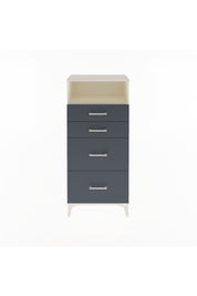 Arges Dolap Tek Raflı 4 Çekmeceli 60x30x134 Aytaşı-Antrasit