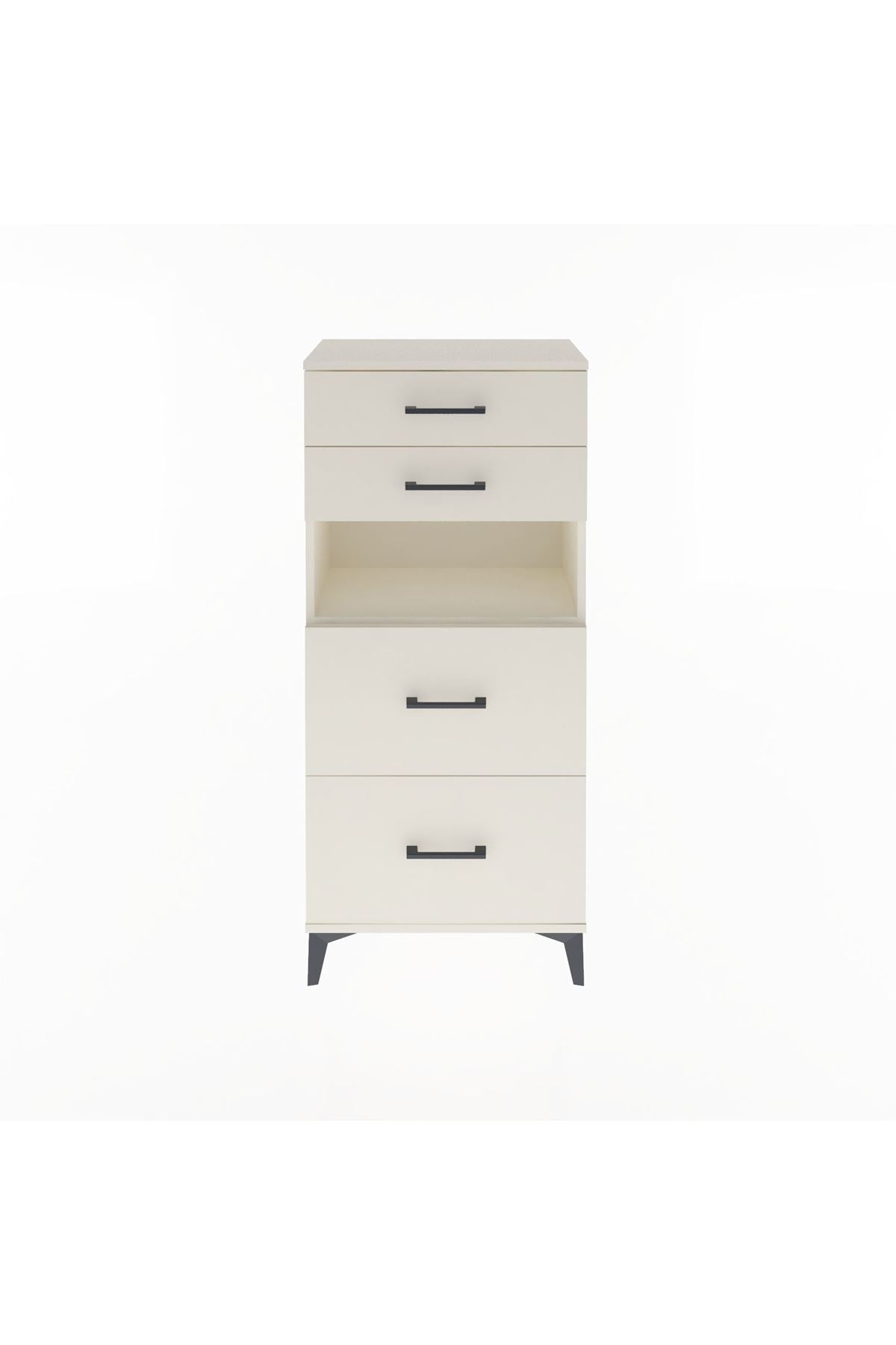 Arges Dolap Tek Raflı 4 Çekmeceli 60x30x134 Aytaşı-Aytaşı