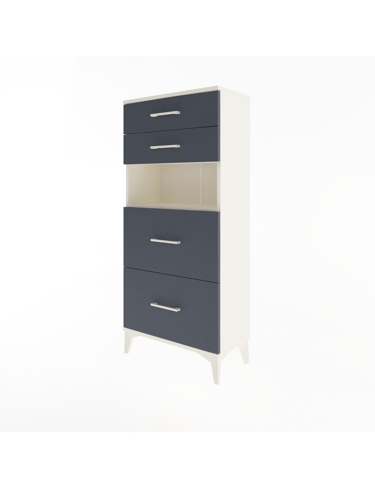 Arges Dolap Tek Raflı 4 Çekmeceli 60x30x134 - S17M036V2A