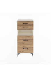 Arges Dolap Tek Raflı 4 Çekmeceli 60x30x134 Aytaşı-Çam