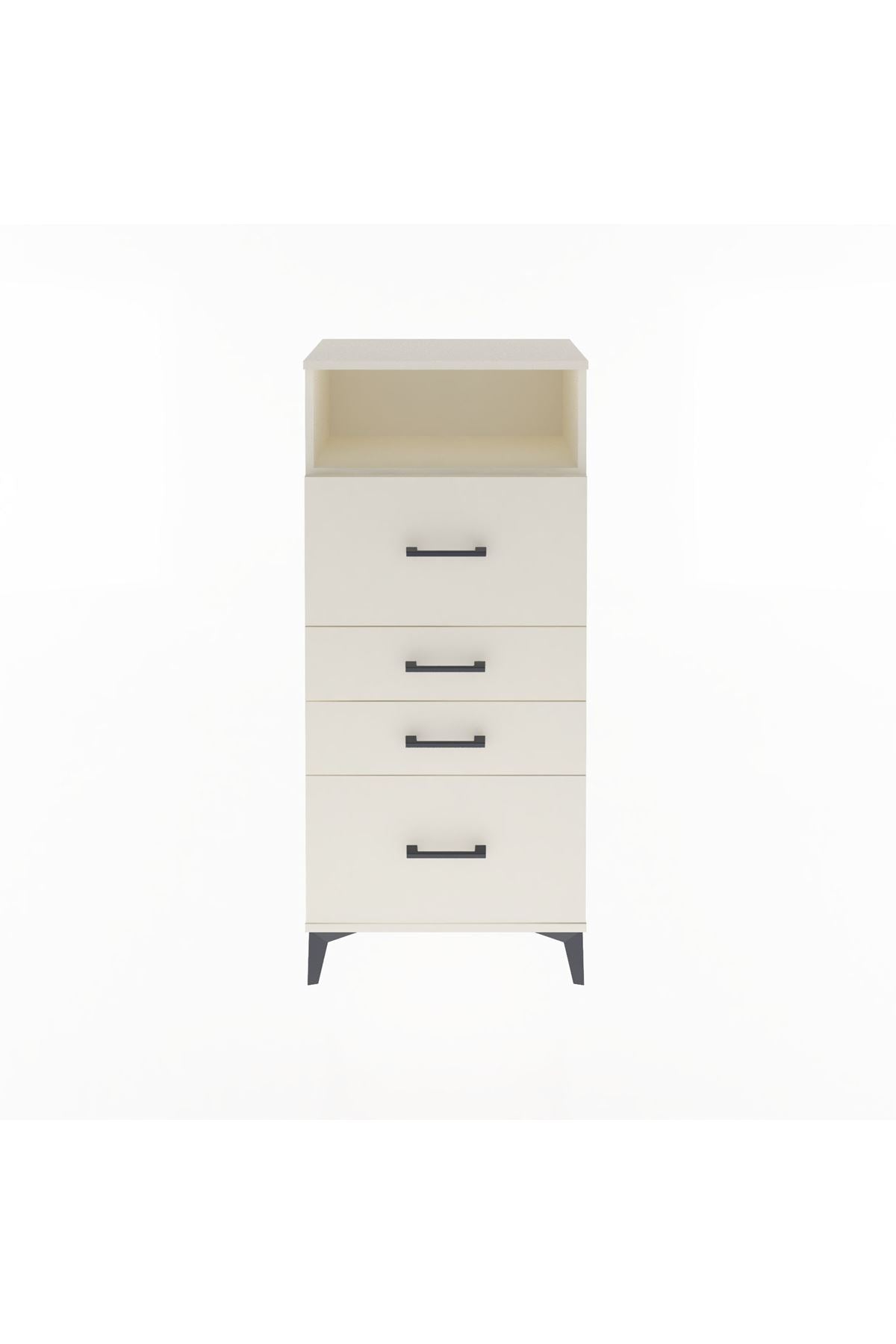 Arges Dolap Tek Raflı 4 Çekmeceli 60x30x134 Aytaşı-Aytaşı