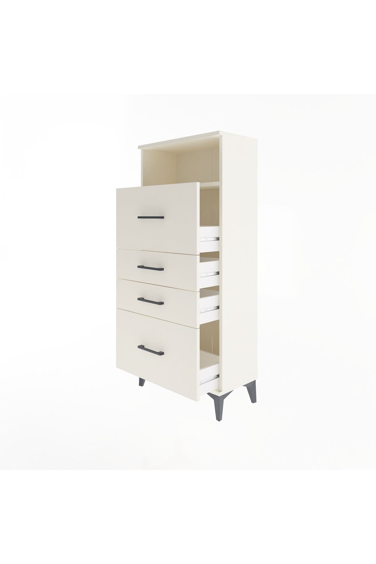 Arges Dolap Tek Raflı 4 Çekmeceli 60x30x134 Aytaşı-Aytaşı