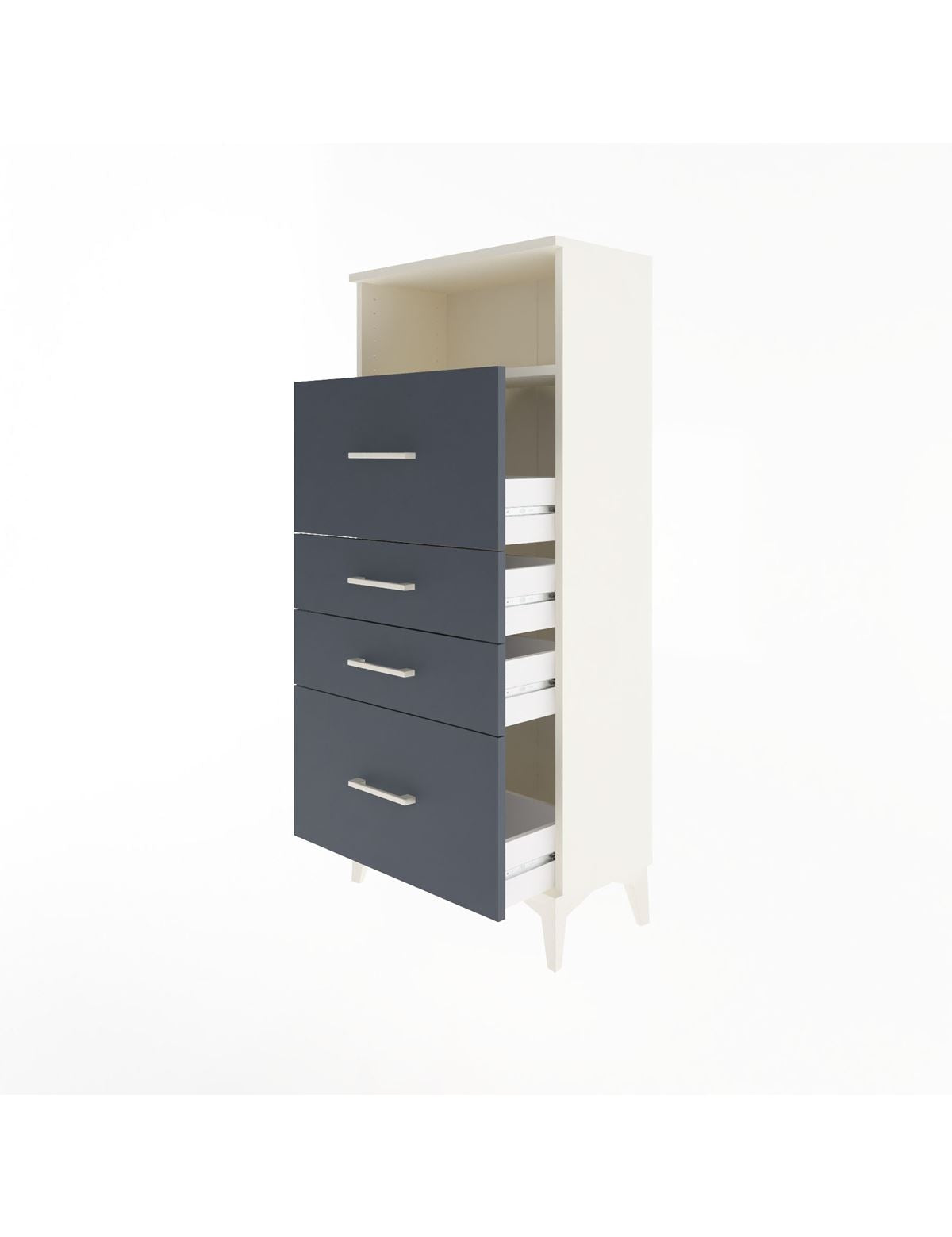Arges Dolap Tek Raflı 4 Çekmeceli 60x30x134 - S17M037V2A