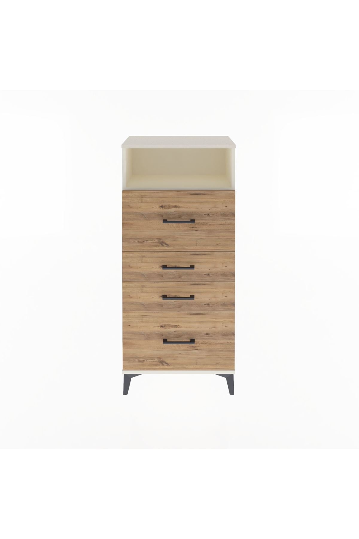 Arges Dolap Tek Raflı 4 Çekmeceli 60x30x134 Aytaşı-Çam