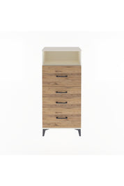 Arges Dolap Tek Raflı 4 Çekmeceli 60x30x134 Aytaşı-Çam