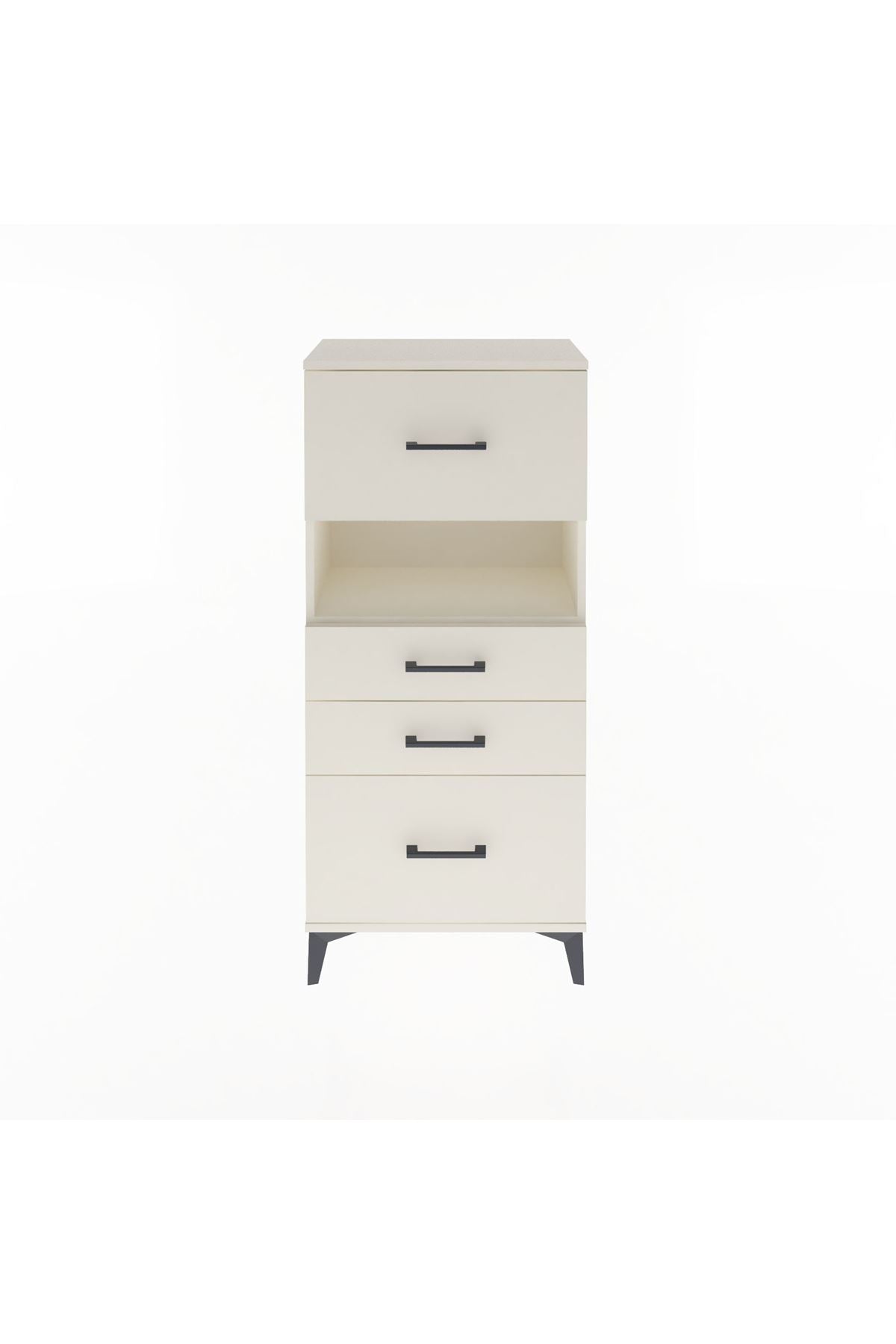 Arges Dolap Tek Raflı 4 Çekmeceli 60x30x134 Aytaşı-Aytaşı