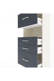 Arges Dolap Tek Raflı 4 Çekmeceli 60x30x134 Aytaşı-Antrasit