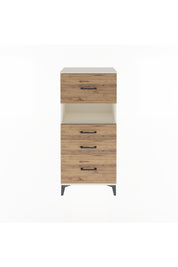 Arges Dolap Tek Raflı 4 Çekmeceli 60x30x134 Aytaşı-Çam