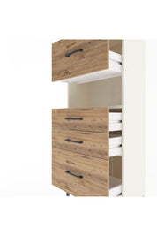 Arges Dolap Tek Raflı 4 Çekmeceli 60x30x134 Aytaşı-Çam