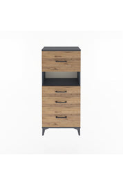 Arges Dolap Tek Raflı 4 Çekmeceli 60x30x134 - S17M038V6A