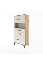 Arges Dolap Tek Raflı 4 Çekmeceli 60x30x134 Çam-Aytaşı