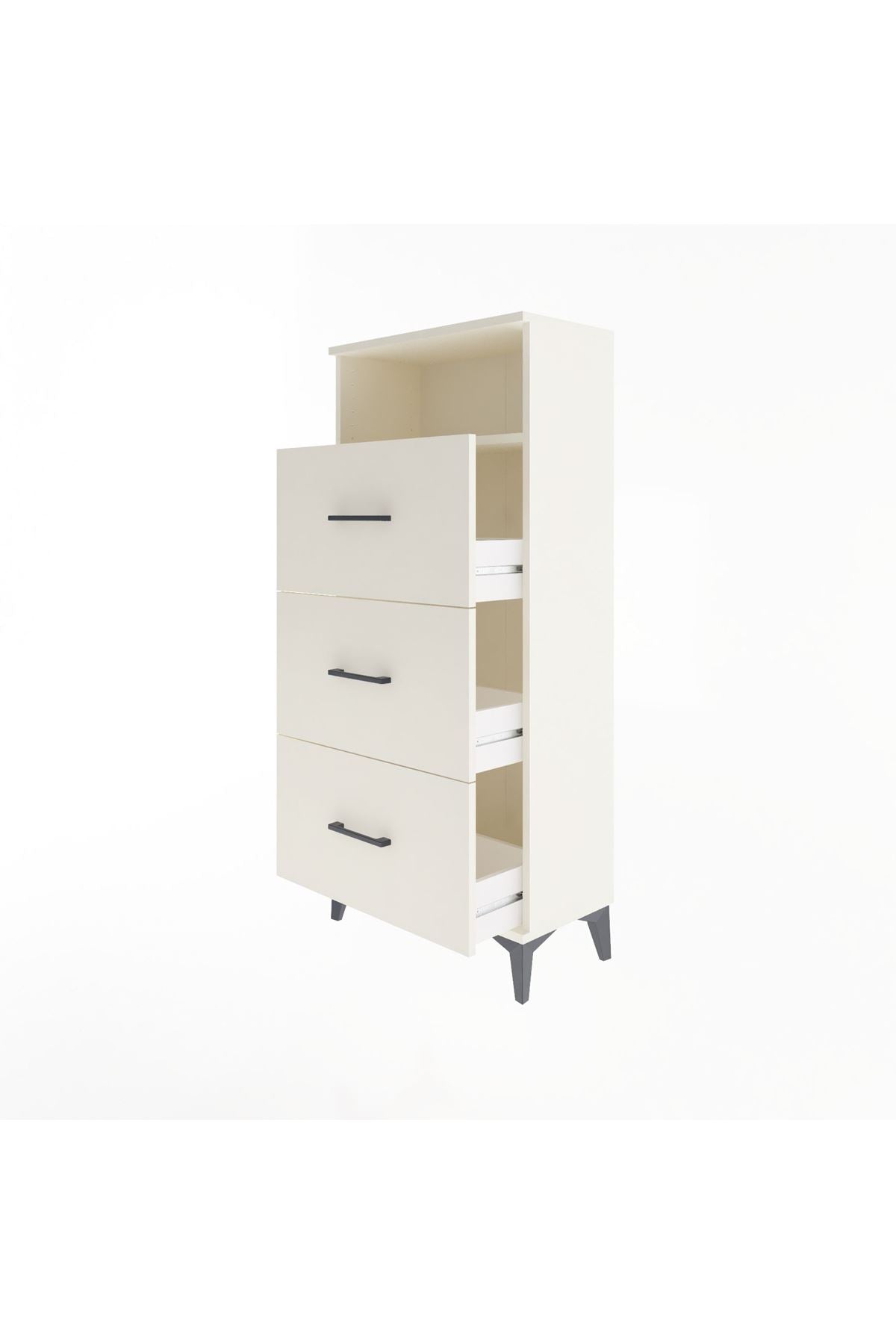 Arges Dolap Tek Raflı 3 Çekmeceli 60x30x134 Aytaşı-Aytaşı