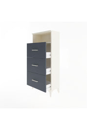 Arges Dolap Tek Raflı 3 Çekmeceli 60x30x134 Aytaşı-Antrasit