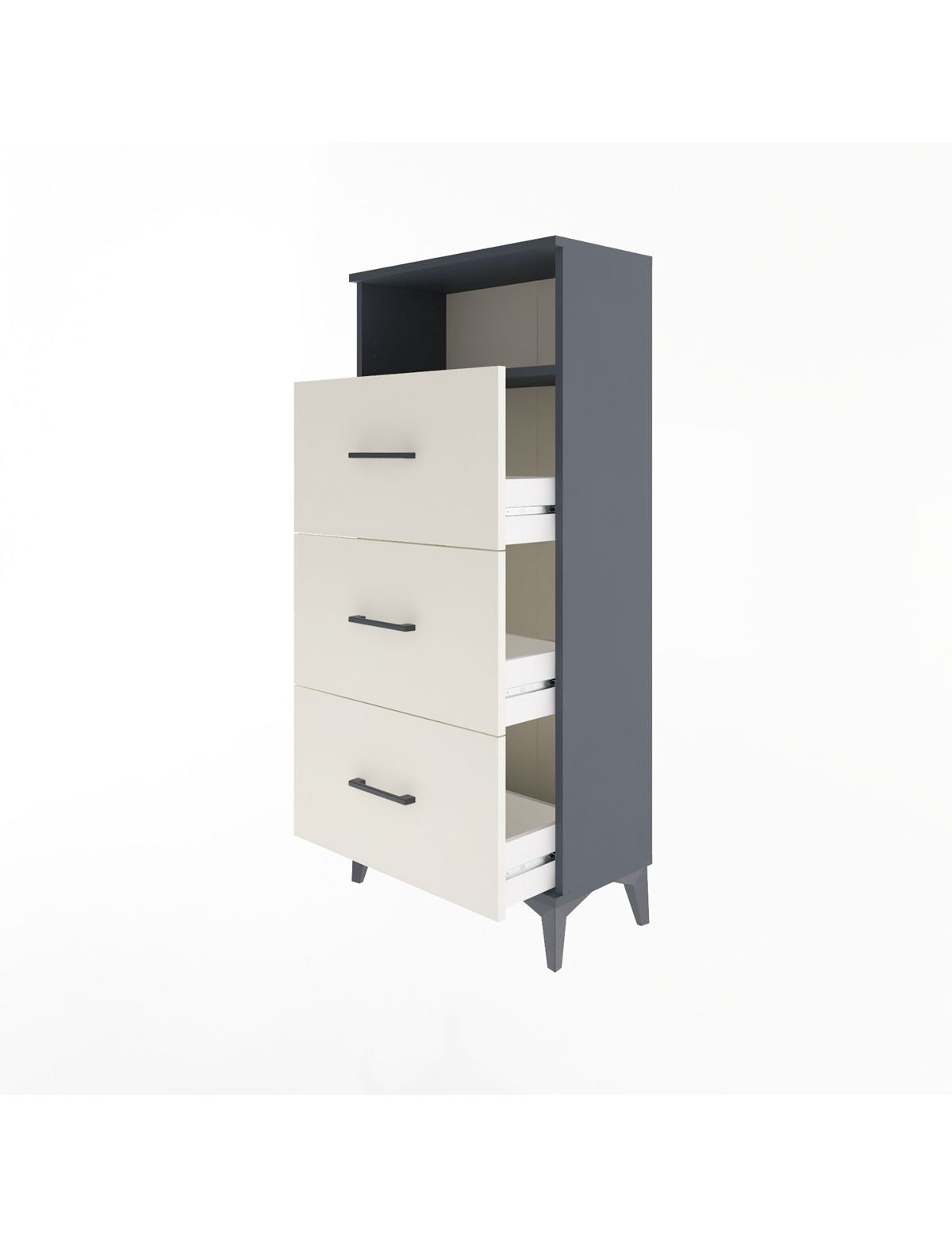 Arges Dolap Tek Raflı 3 Çekmeceli 60x30x134 - S17M039V4A