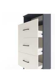 Arges Dolap Tek Raflı 3 Çekmeceli 60x30x134 Antrasit-Aytaşı