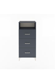 Arges Dolap Tek Raflı 3 Çekmeceli 60x30x134 Antrasit-Antrasit