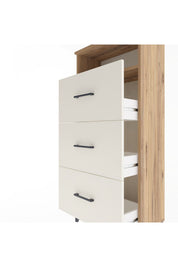 Arges Dolap Tek Raflı 3 Çekmeceli 60x30x134 Çam-Aytaşı