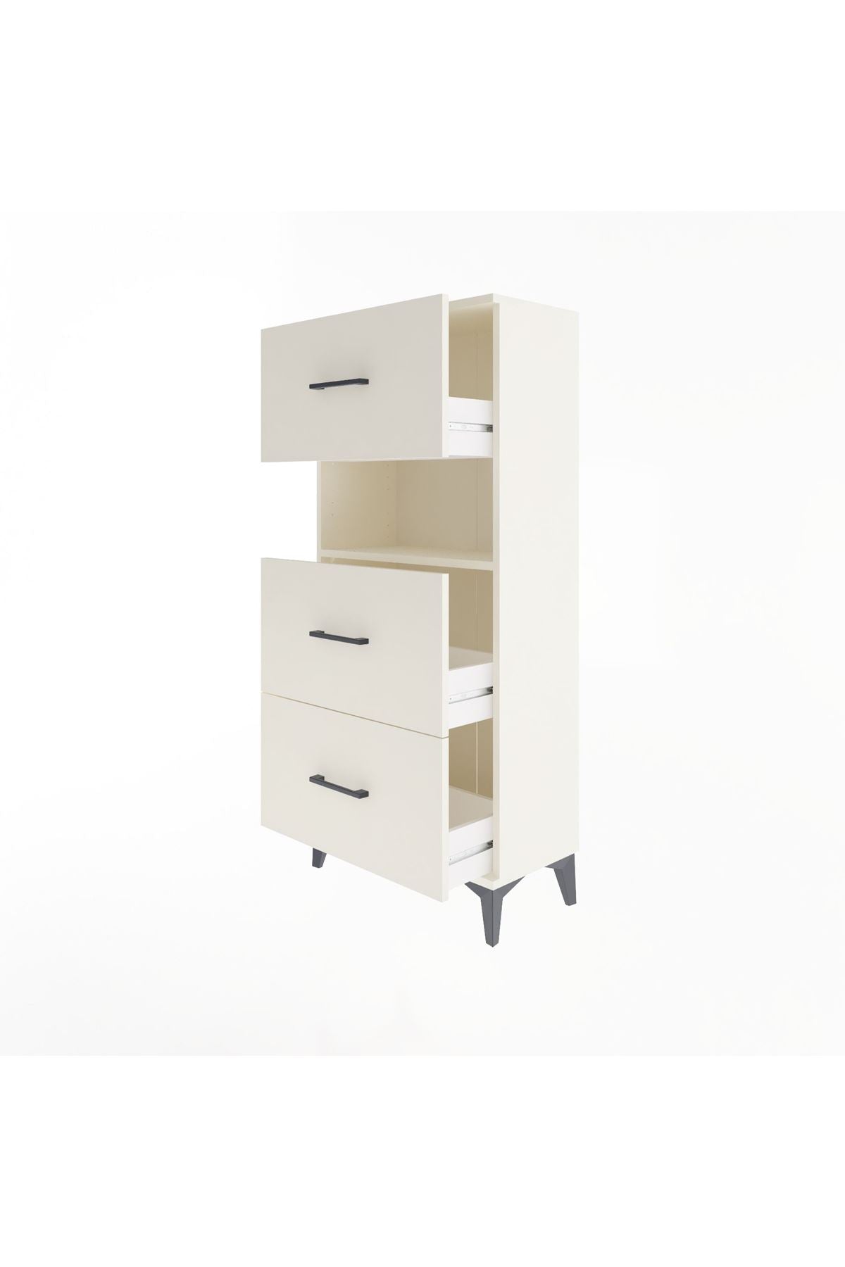 Arges Dolap Tek Raflı 3 Çekmeceli 60x30x134 Aytaşı-Aytaşı