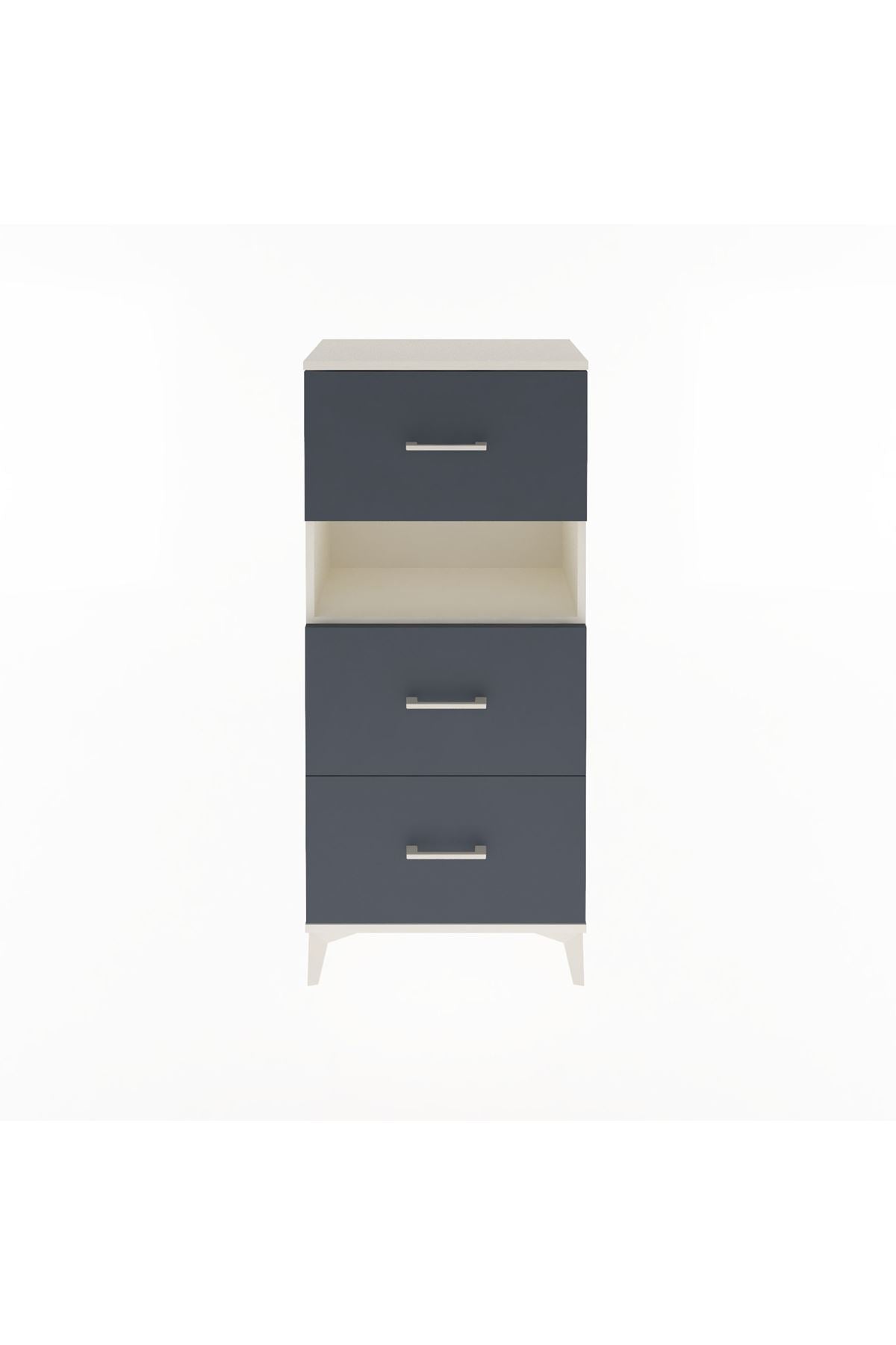 Arges Dolap Tek Raflı 3 Çekmeceli 60x30x134 - S17M040V2A