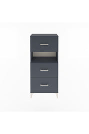 Arges Dolap Tek Raflı 3 Çekmeceli 60x30x134 Antrasit-Antrasit