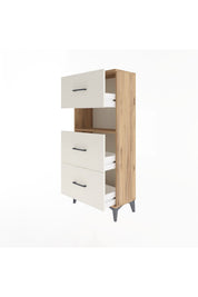 Arges Dolap Tek Raflı 3 Çekmeceli 60x30x134 Çam-Aytaşı