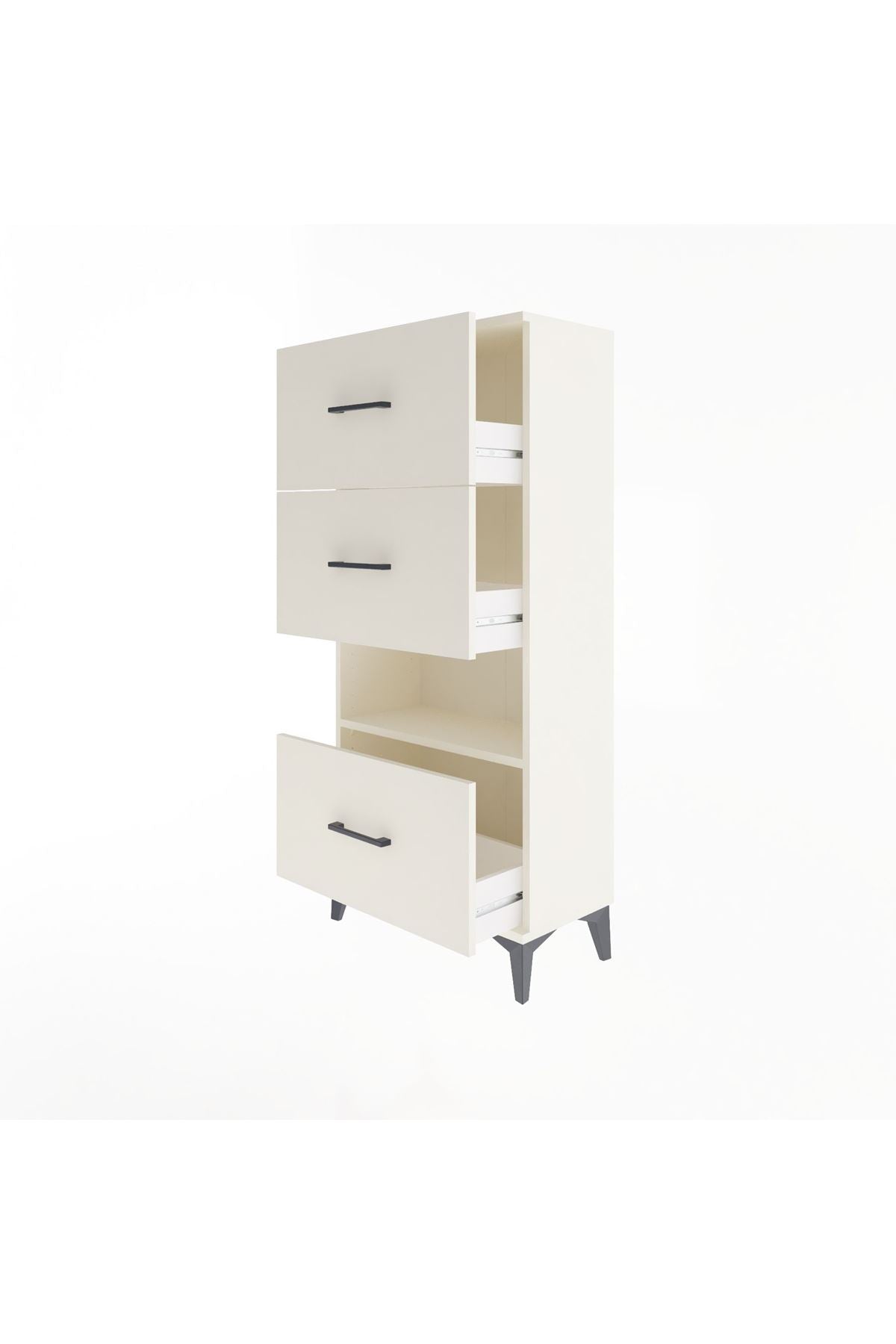 Arges Dolap Tek Raflı 3 Çekmeceli 60x30x134 Aytaşı-Aytaşı