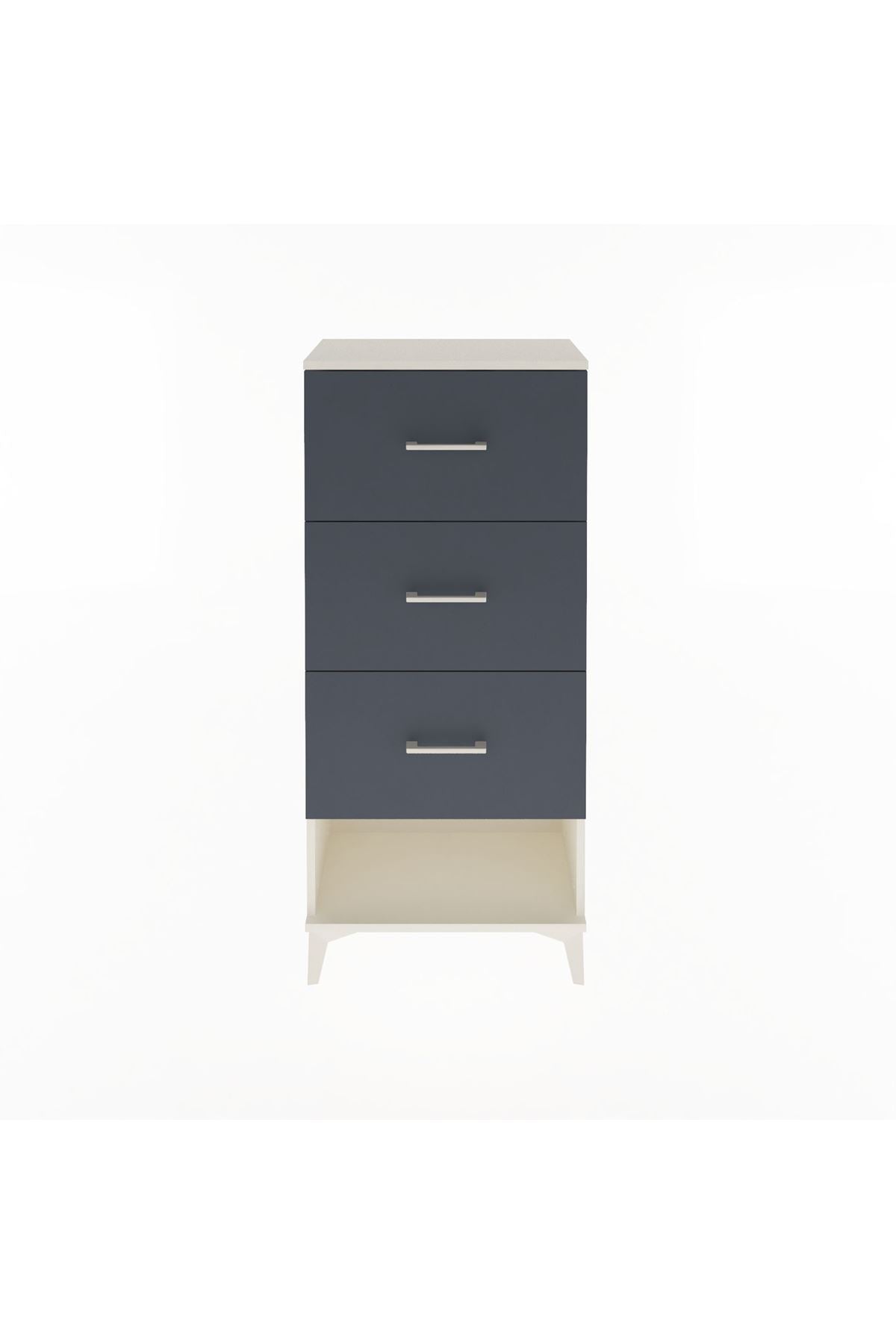 Arges Dolap 3 Çekmeceli 60x30x134 Aytaşı-Antrasit