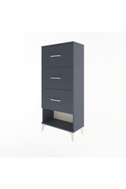 Arges Dolap 3 Çekmeceli 60x30x134 Antrasit-Antrasit