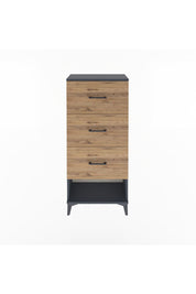 Arges Dolap 3 Çekmeceli 60x30x134 Antrasit-Çam