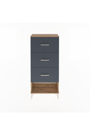 Arges Dolap 3 Çekmeceli 60x30x134 Çam-Antrasit