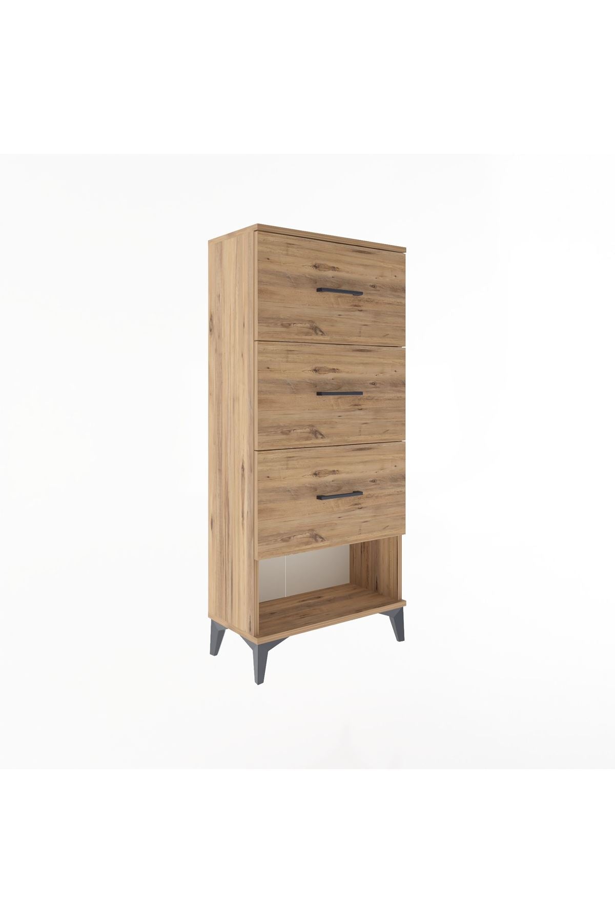 Arges Dolap 3 Çekmeceli 60x30x134 Çam-Çam