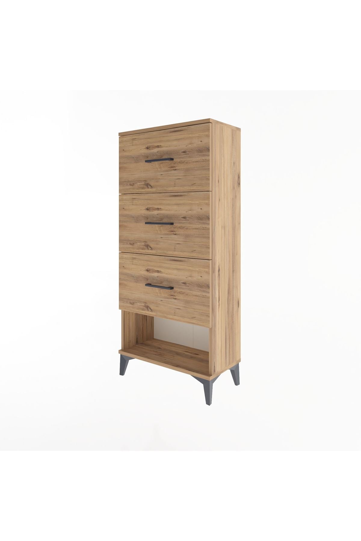 Arges Dolap 3 Çekmeceli 60x30x134 Çam-Çam