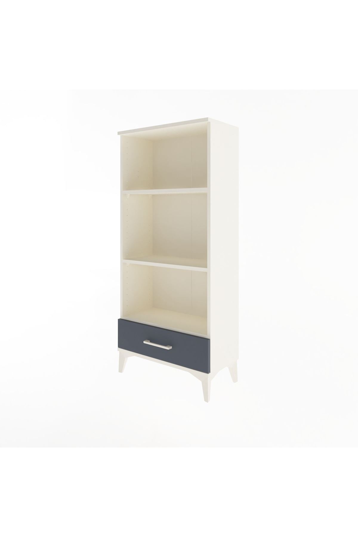 Arges Dolap 3 Raflı Tek Çekmeceli 60x30x134 Aytaşı-Antrasit