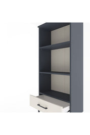 Arges Dolap 3 Raflı Tek Çekmeceli 60x30x134 Antrasit-Aytaşı