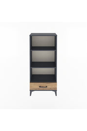 Arges Dolap 3 Raflı Tek Çekmeceli 60x30x134 Antrasit-Çam