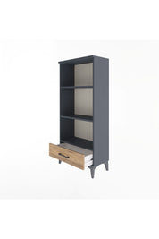 Arges Dolap 3 Raflı Tek Çekmeceli 60x30x134 Antrasit-Çam