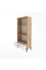 Arges Dolap 3 Raflı Tek Çekmeceli 60x30x134 Çam-Aytaşı