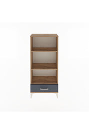 Arges Dolap 3 Raflı Tek Çekmeceli 60x30x134 Çam-Antrasit